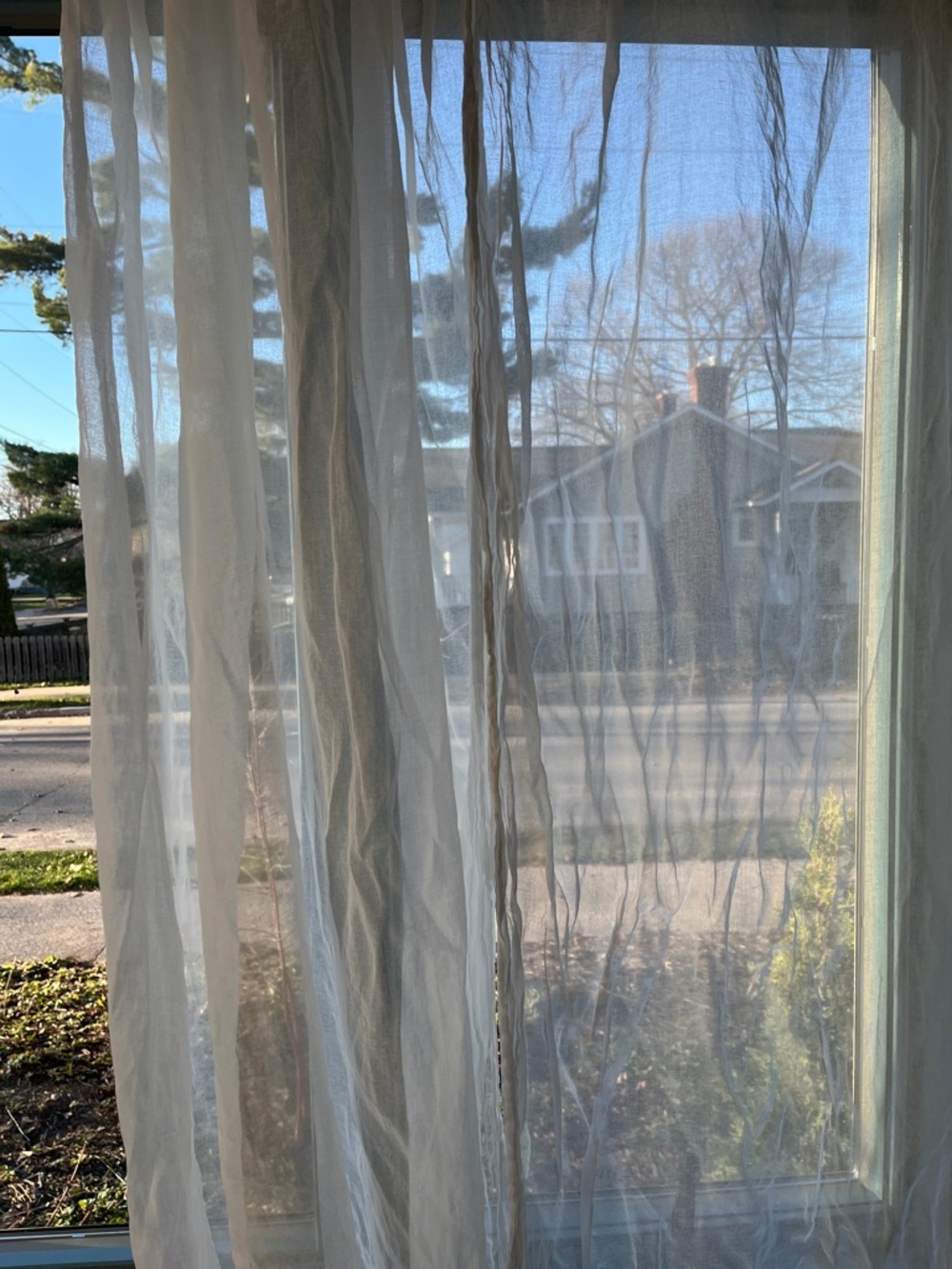 Set of 6 White Sheer Cotton Voile Curtain Panels 50 x 94” ** PLEASE READ ** - Picture 2 of 9